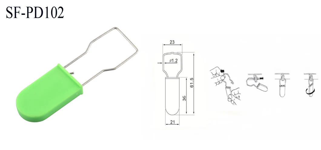 Polypropylene Self-Locking Fixed Plastic Metal Padlock Seal Lock High Security Seals