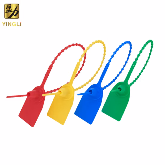 Etichetta con sigillo di sicurezza in plastica antimanomissione per contenitori di cravatte, strisce di chiusura per indumenti, scarpe, etichette per supermercati